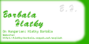 borbala hlatky business card